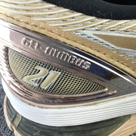 Asics Gel-Nimbus 21 Platinum White/Frosted Almond Women's Sz 8 - Picture 7 of 13